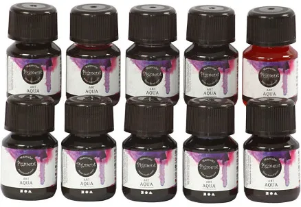 Flüssige Aquarellfarbe, gemischte Farben, 30 ml/10 Stk.