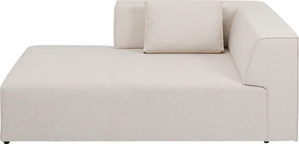 KARE DESIGN Infinity Ottomane Elements Cream Left Modul - cremefarbener Polyester und Polypropylen