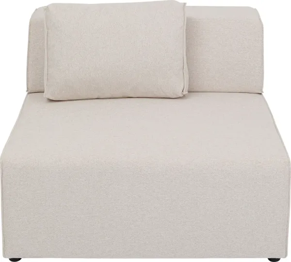 KARE DESIGN Infinity 2-Sitzer Modul Elements Cream, 100 cm - cremefarbener Polyester und Polypropylen