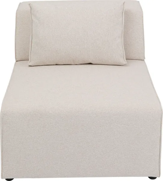 KARE DESIGN Infinity 2-Sitzer Modul Elements Cream, 80 cm - cremefarbener Polyester und Polypropylen