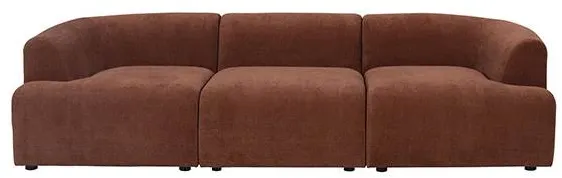 Baloo 3-Sitzer-Modulsofa - rostrote Stoffausführung