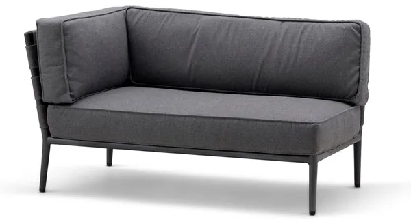Cane-Line Conic 2-Sitzer-Modulsofa - grau - rechts