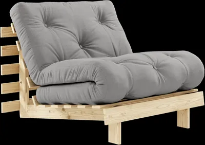 Karup Design Roots Schlafsofa mit Matratze 90x200 746 Grau/Kiefernholz