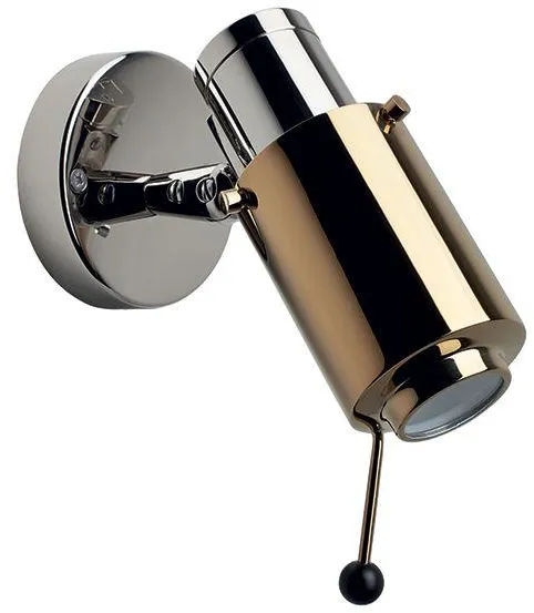 Biny Spot Wandleuchte Nickel & Gold M. LED